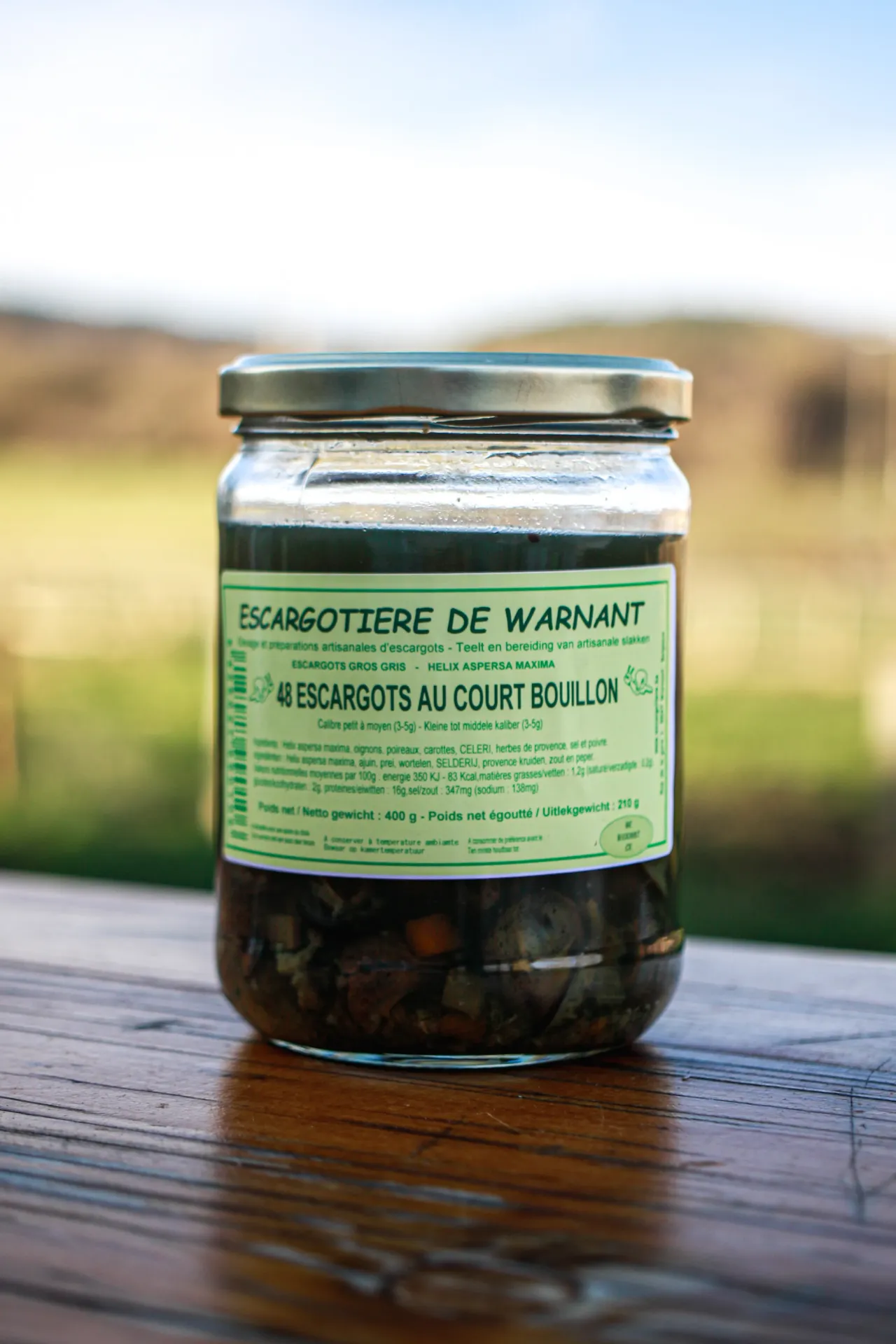 48 petits-gris au court-bouillon (+-200gr calibre petit/moyen)