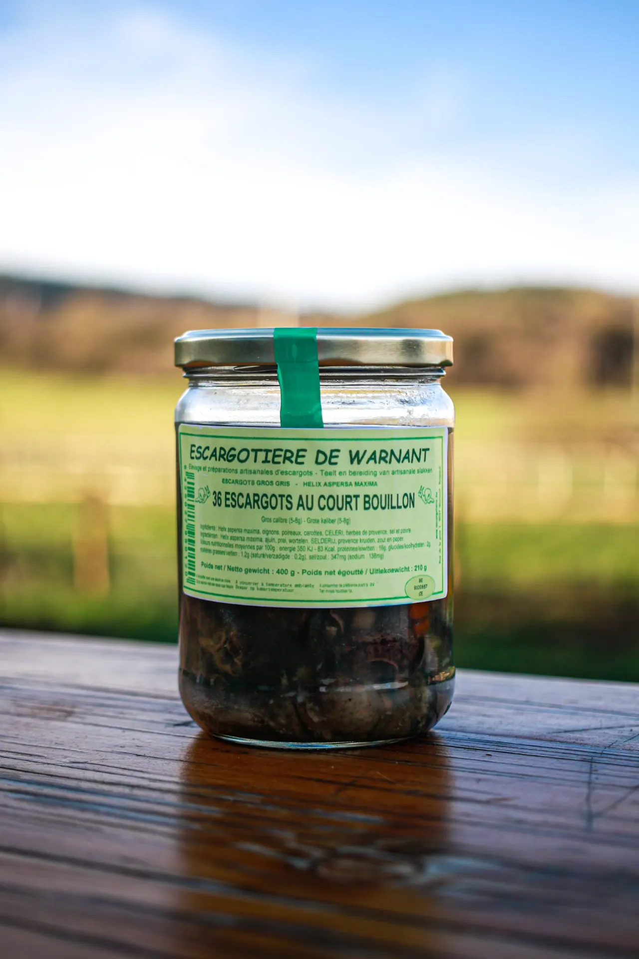 36 petits-gris au court-bouillon (+-200gr calibre gros)